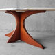 Coffee table wood & marble 60