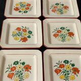 Set of 6 dessert plates Salins France