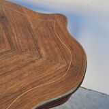 Napoleon III violin-shaped middle desk table 19th in marquetry