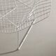 Vintage Mid Century White Metal Diamond Chairs by Harry Bertoia, 1950s