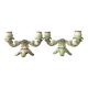 Pair of slip candlesticks