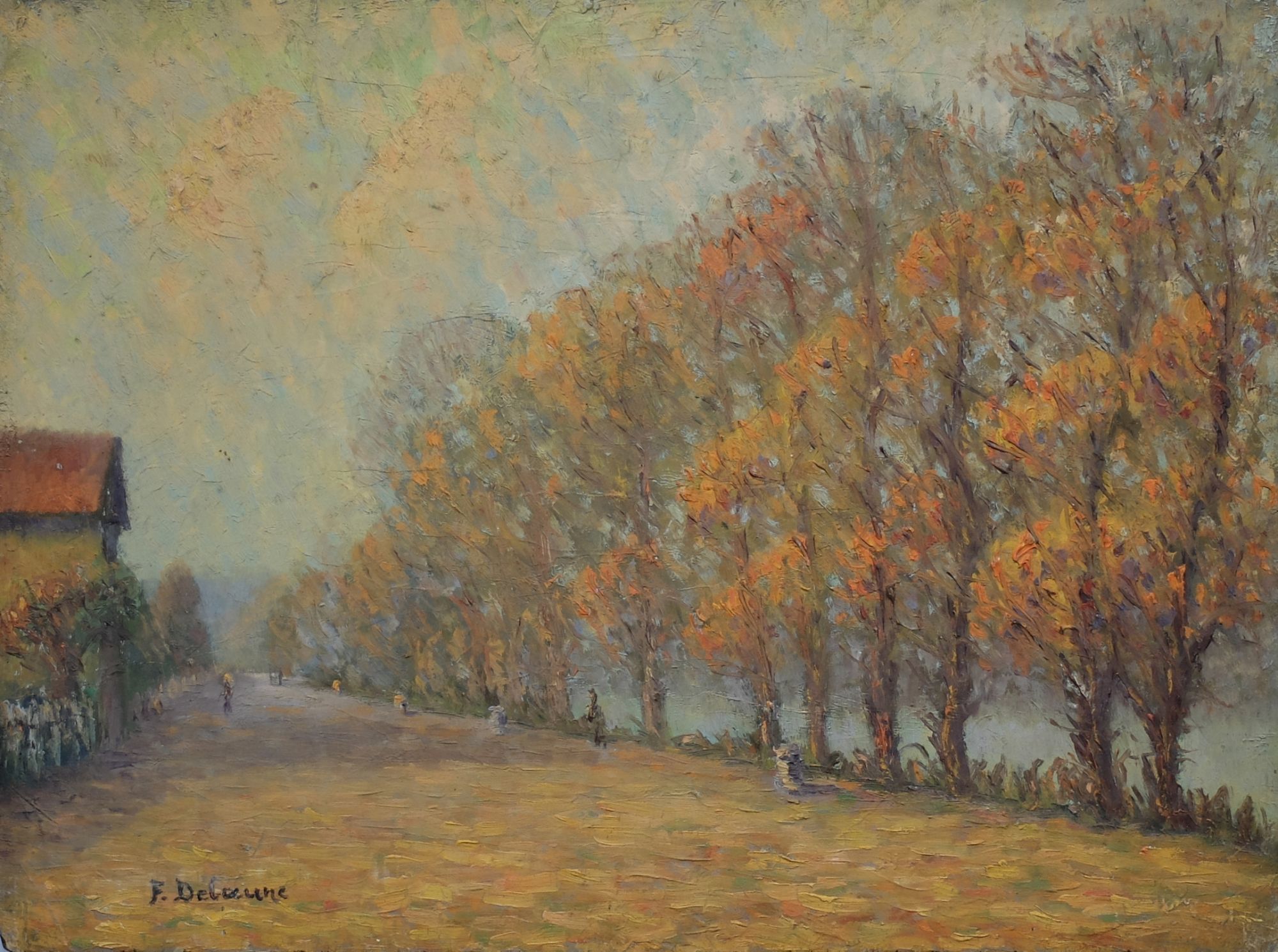 Delaune Edouard, riverside in the suburbs of Paris