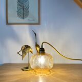 Vintage amber glass globe lamp