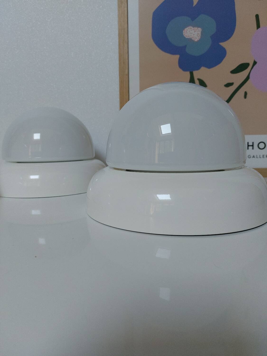 Suite of 3 space age wall lights, Austria 1970