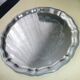Silver metal serving tray 35.5 cm