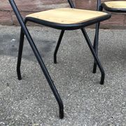 4 vintage school design chairs 1960