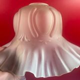 Set of 3 large lampshade ceiling lamp corolla molded glass set of 3