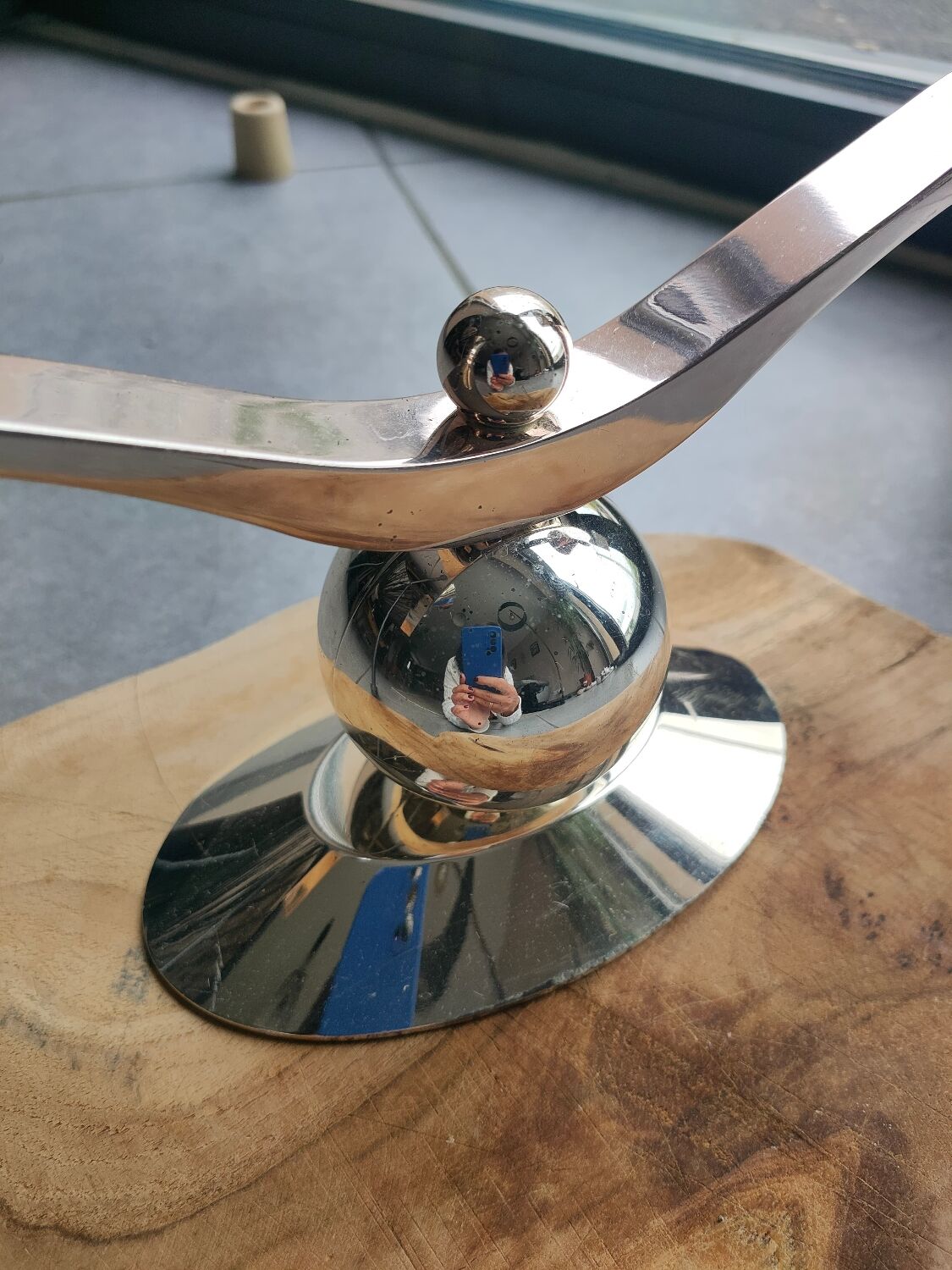Bougeoir argenté double feux