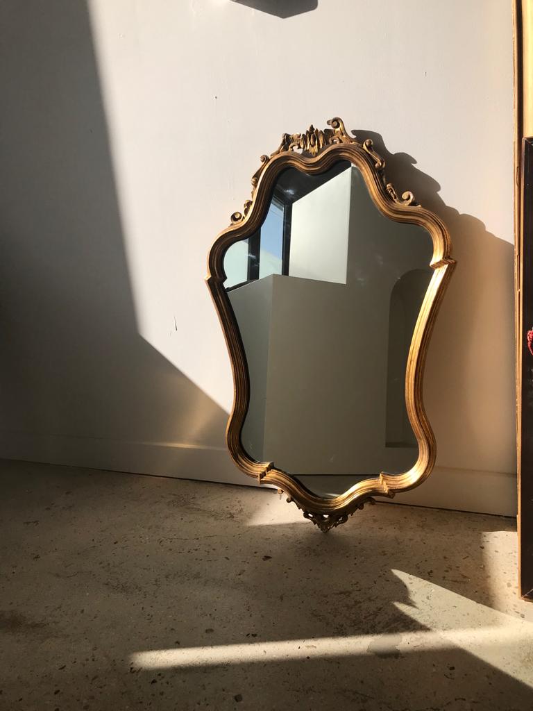 Gilded mirror louis XV H style:82cm
