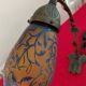 Articulated glass paste lamp, Art Nouveau