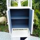 White rattan shelf