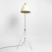 Original 1960s metal chrome floor lamp by Josef Hurka for Napako Czech