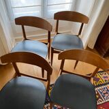 4 vintage chairs by WH Klein circa 1960.