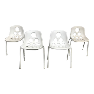 4 chaises blanches Sicopal