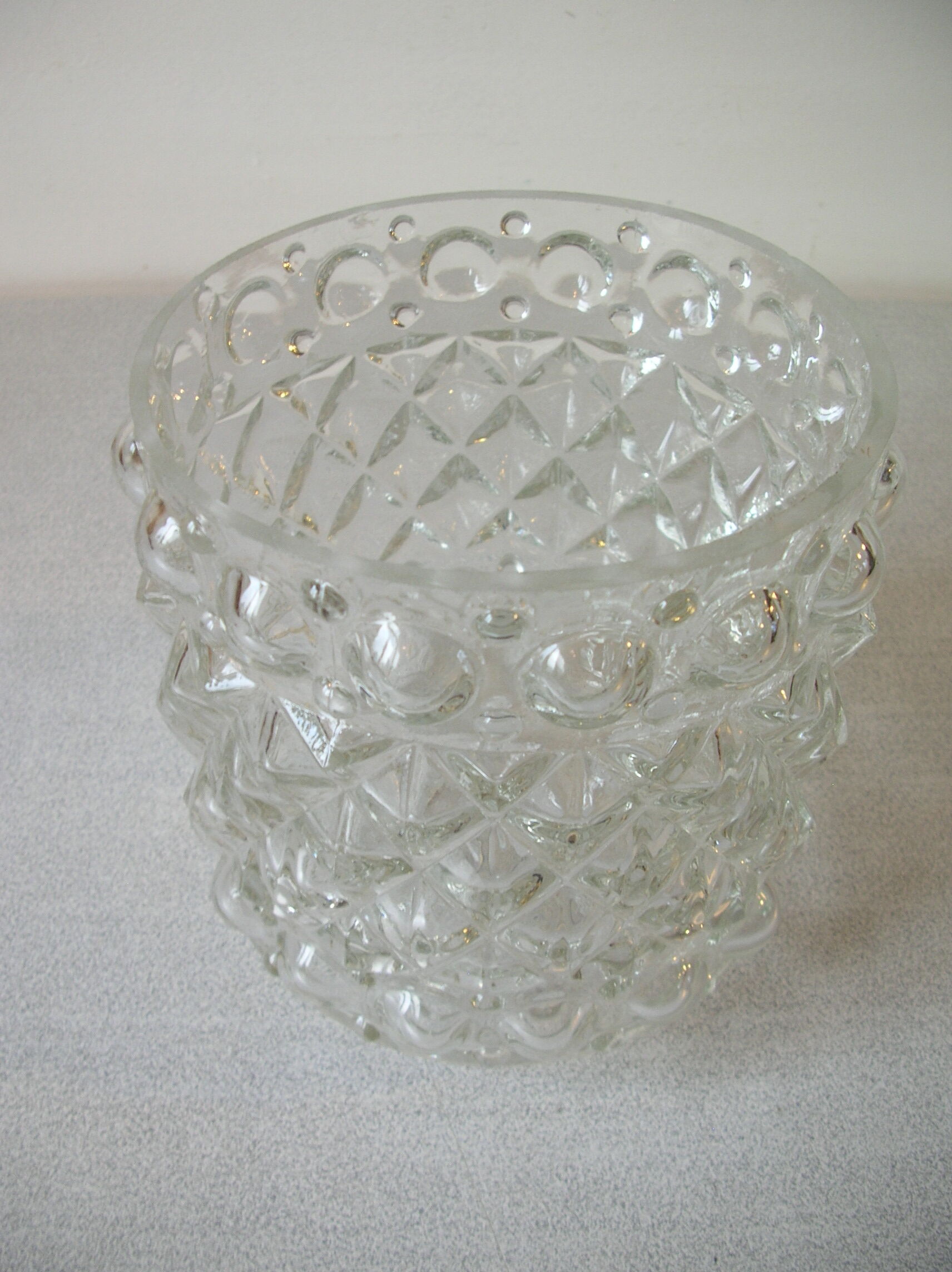 Old Tulip Globe Glass Lampshade Relief Decoration Lamp Bedside Light