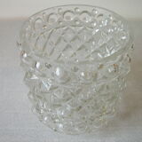 Old Tulip Globe Glass Lampshade Relief Decoration Lamp Bedside Light