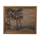 Oil on panel painting seaside signed Jeanne Prin
