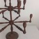 Large vintage turned wooden candelabrum - Brutalist and raw spirit