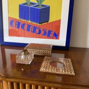 Hollywood regency smoking set, lucite and Vienna stray, Italy 1970
