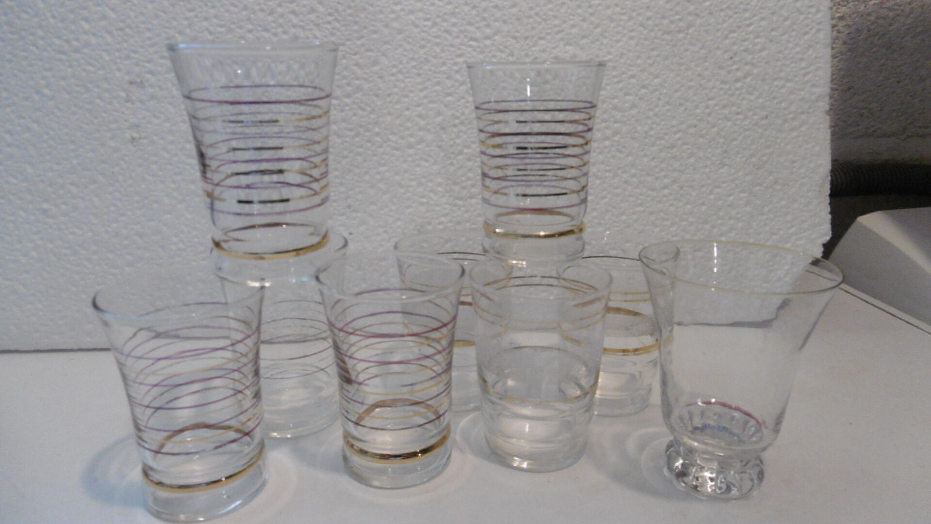 Antique mustard glasses