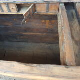 Old Vintage Indian Box on Wooden Wheels Early 20th S