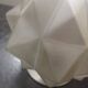 Ancien plafonnier globe verre opalescent etoile polyedre modèle rare Ø 18 cm ART DECO 1930