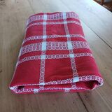 Nappe ancienne à carreaux