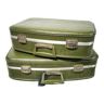 Duo de valises "hôtesse" vert olive