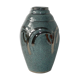 Art Deco platinum enamelled ceramic ovoid vase
