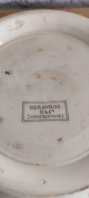 Bowl U-C Sarreguemines / Geranium