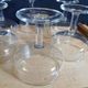 6 antique champagne glasses
