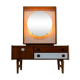 50s two-tone dressing table