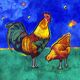 Rooster at dawn