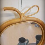 Rattan apple mirror