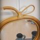 Rattan apple mirror