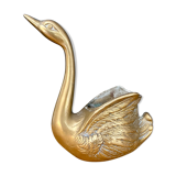 Brass swan pot cover