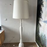 Lampadaire Vintage blanc bois