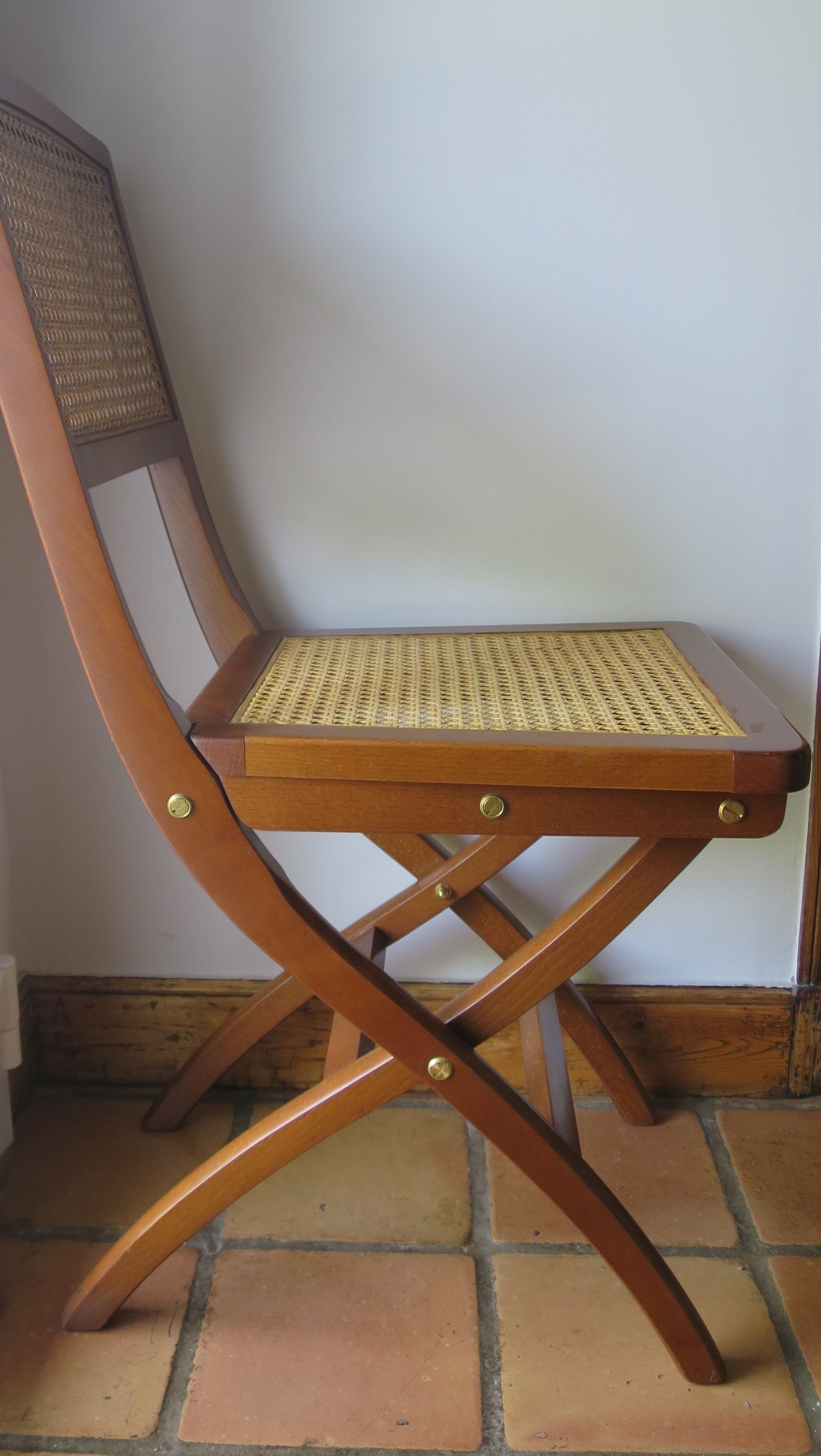 Classic folding chair solid wood made in France