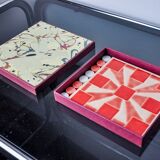 Tic-tac-toe game, enameled ceramic, Italy, 1980