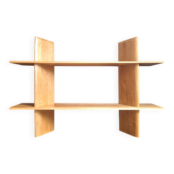 Solid oak library, Iloss AMPM, shelving unit