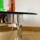 Smoked glass and chrome coffee table - Knut Hesterberg