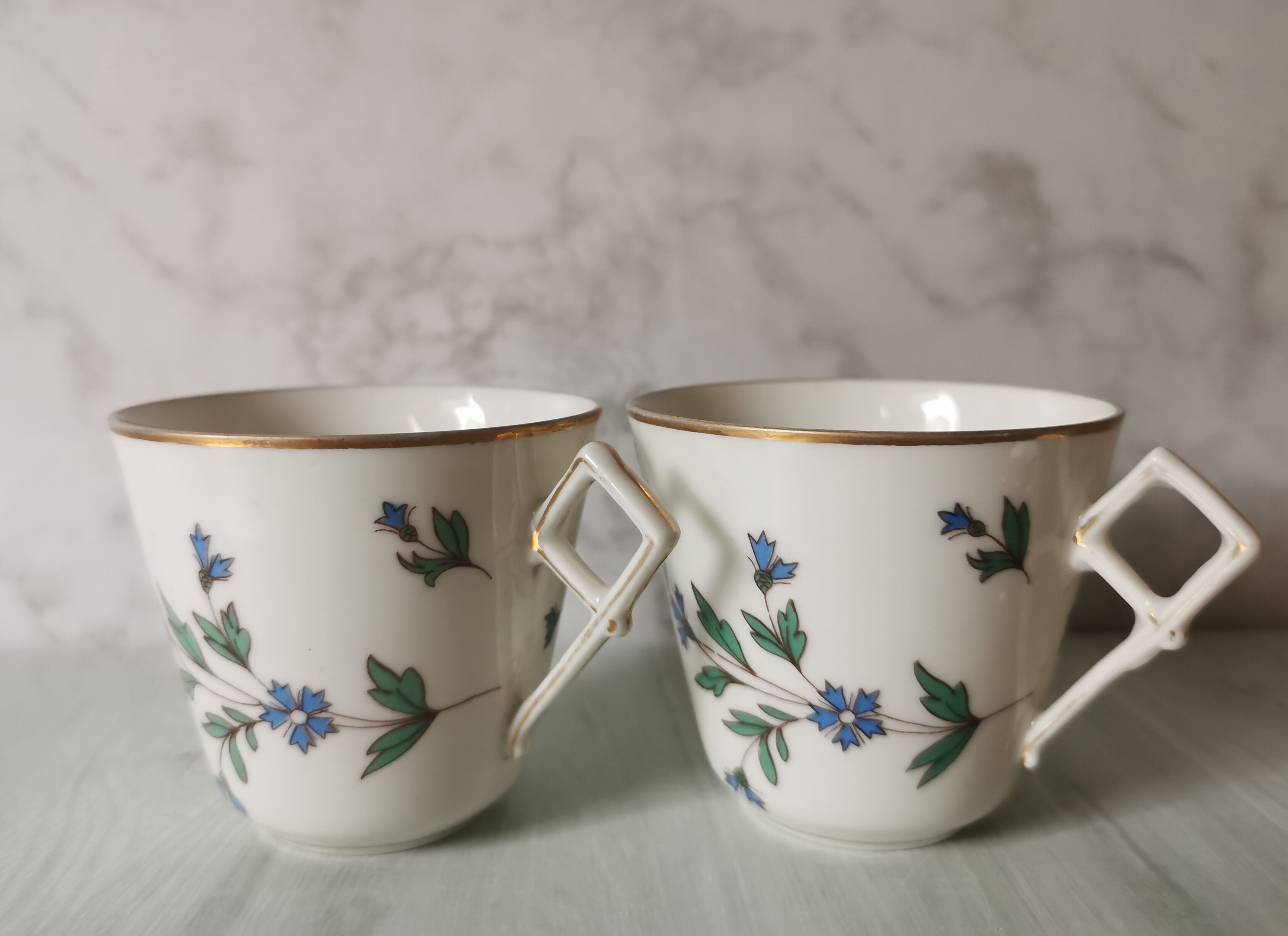 Porcelain barbel tea set Limoges Guérin