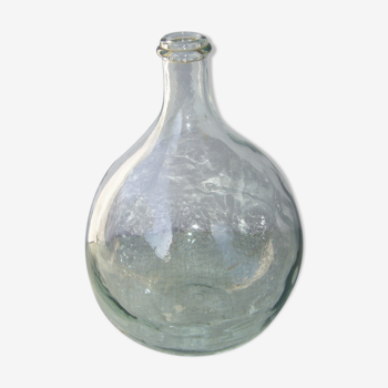 Old demijohn in 6 litre white glass