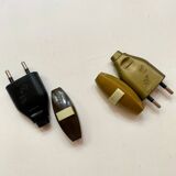 Lampe verre, câble tissu 2 M, abat-jour coton