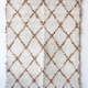 Handmade and reversible carpet - 140 x 200 cm - Mocha and white