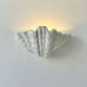 Pair of XL vintage shell plaster wall lights, France, attributed to S. Roche.