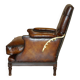 Fauteuil Club Chesterfield en Cuir Teint à la Main