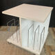 Small side table with storage for vinyl records from the 1970s.