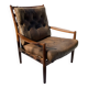 Fauteuil vintage en cuir "Läckö high" INGEMAR THILLMARK, OPE Möbler, 1965