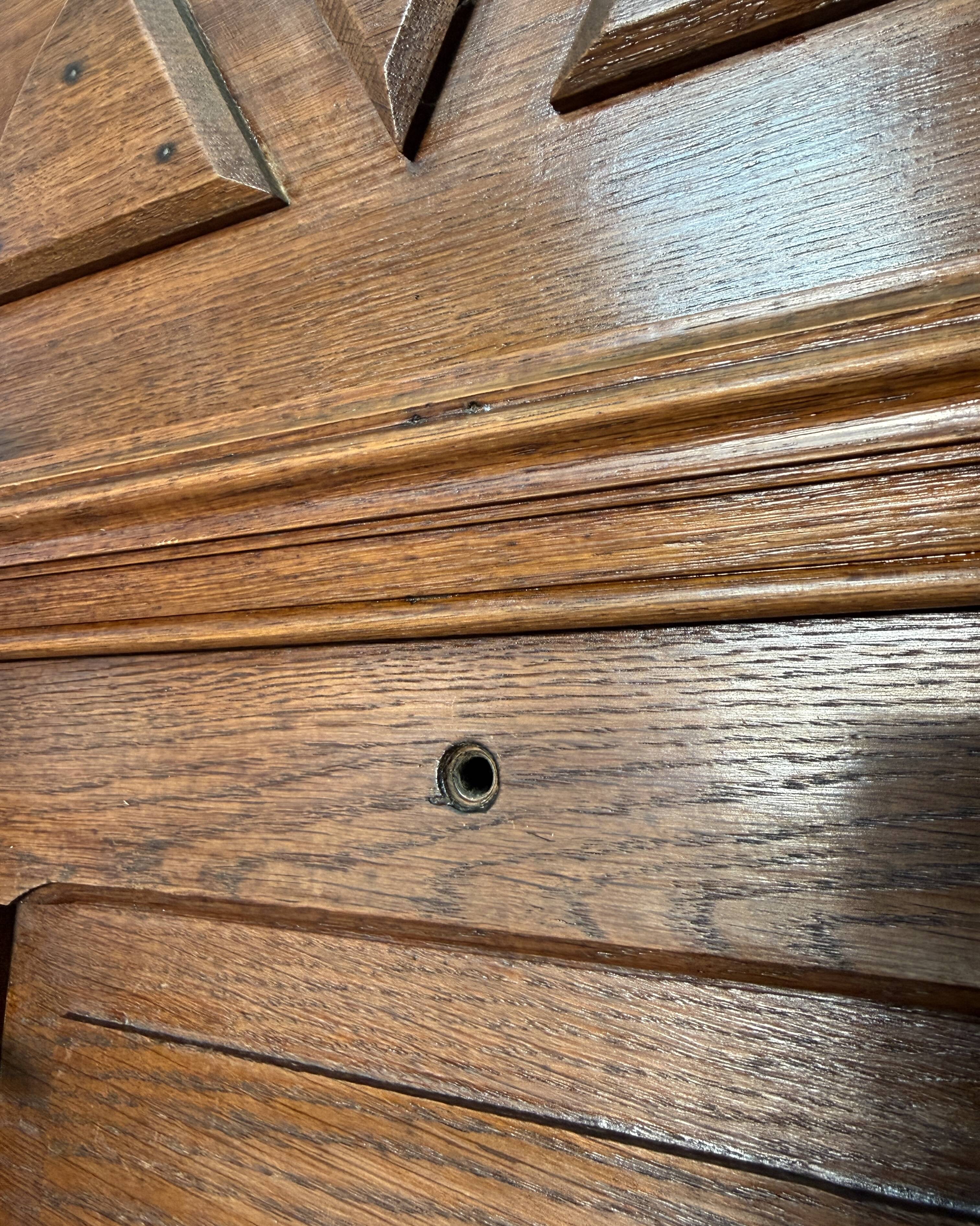 Antique oak entrance wardrobe